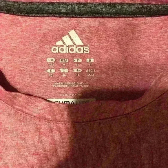 Adidas Climalite Mauve Tee Size Medium - Picture 3 of 9